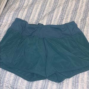 Sea foam green lululemon runtimes shorts 4”
